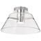 Nuvo Edmond, 17 Inch LED Semi Flush, Polished Nickel with Clear Glass 62/2054 - alternate 2